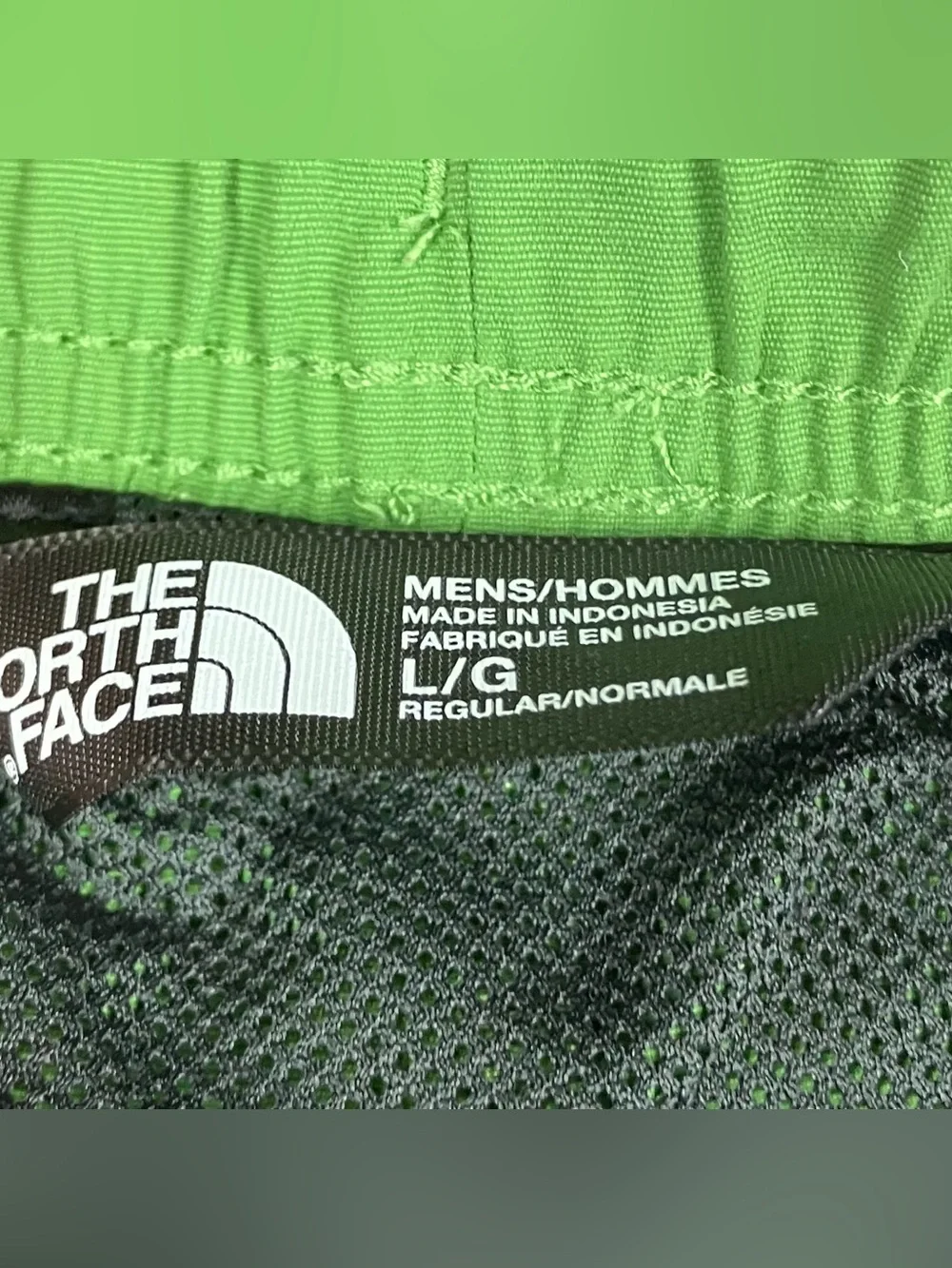 The North Face Men's Size L Flashdry Swim Trunks Shorts Lined Green Pockets. In